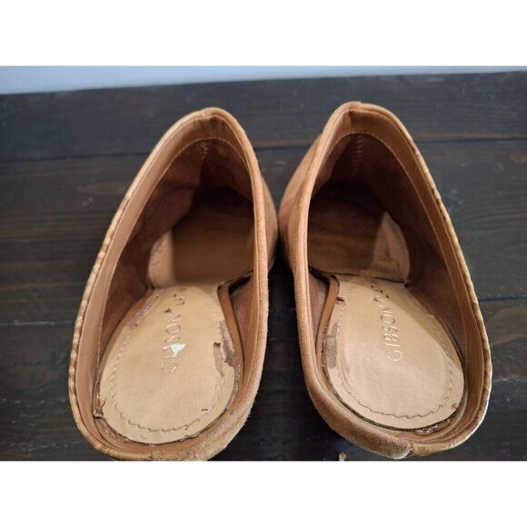 EUC Gibson Latimer Brown Leather and Suede Croc-Embossed Heeled Mule/Sz. 7M - Picture 8 of 9